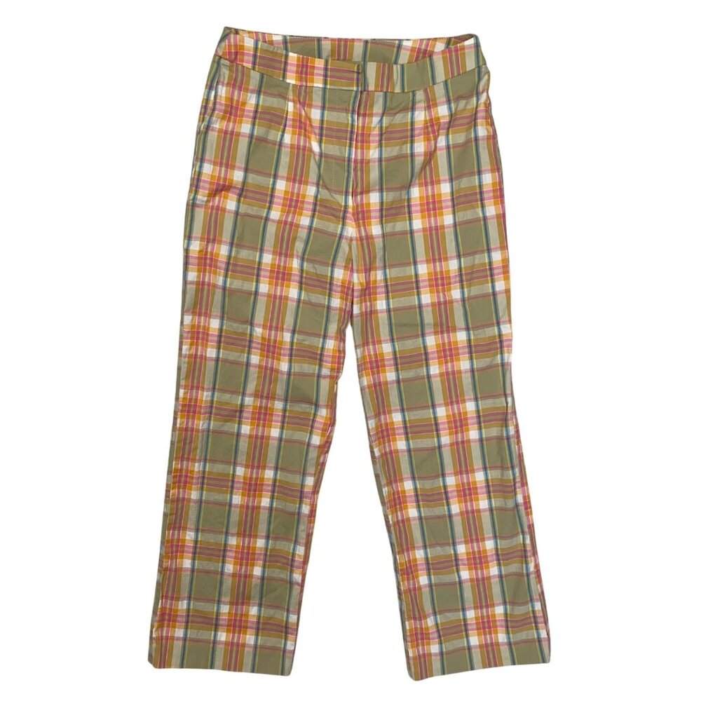XOXO Plaid Pants Size 5 Y2K Preppy Straight Leg Retro Throwback Tartan Check Mod